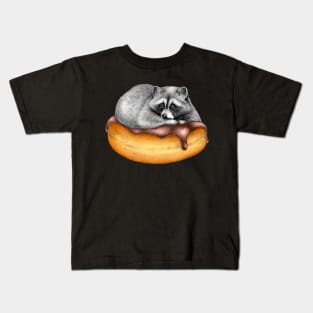 Doughnut Addicted Trash Panda Kids T-Shirt